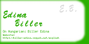 edina biller business card